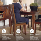 Signature Design by Ashley Ralene Rake Back 19" Dining Room Chair 2 Count, Medium Brown