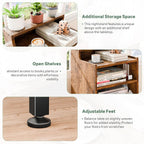 Simple Trending Night Stand, Wood End Table Nightstands, Modern Bedside Table with Open Shelf, Side Table for Bedroom Living Room, Rustic Brown