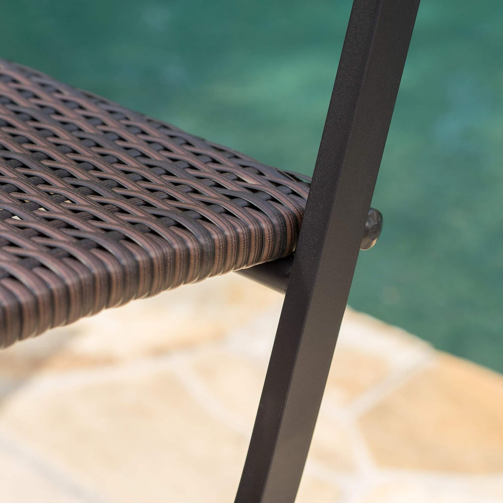 Christopher Knight Home Margarita Outdoor Wicker Barstools, 4-Pcs Set, Multibrown