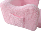 Toddler Couch 2-in-1 Flip Open Convertible Sherpa Kids Sofa Chair, Pink | LUXURY SHERPA COUCH | KIDS SOFA CHAIR | REMOVABLE MACHINE WASHABLE COVER