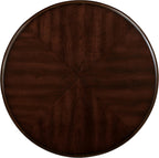 22'' Retro Round End Table,Solid Wood Sofa Side Table with Shelf,Living Room Corner Table Easy Assemble,Cherry