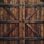 Country Farmhouse Door Boy Girls Blackout Curtains,Rustic Wood Vintage Farm Wooden Barn Door, 2 Panel Rod Pocket Thermal Insulated Drapes for Bedroom, Living, Kids Teen Room Deco 42x45 inch