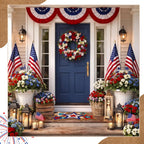 Dunzy 4th of July Coir Doormat Patriotic Star Doormats Outdoor American Coir Cookie Door Mats 250th Anniversary Non Slip Mats for Indoor Outdoor Bedroom Living Room Bathroom Holiday Decor 30 x 18 Inch