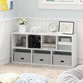 Furinno LUDER Book Shelf, 7-Cube Bookshelf, Bookcase with Open Shelves, 9.4 x 19.5 x 41.7, Easy Assembly, for Living Room, Bedroom, Home Office, Plain White