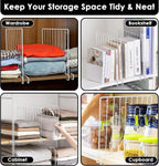 Shelf Dividers, 8 Pack Closet Organizers and Storage, Metal Closet Dividers Shelf Organizer for Wood Shelves, Linen Closet Organization Separators for Purse Handbag Sweater Clothes Wardrobe Cabinet