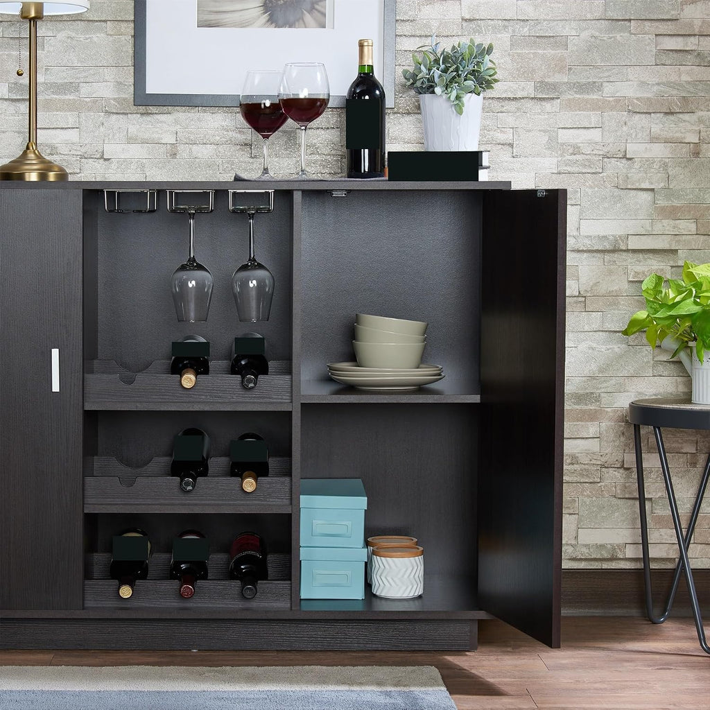 Wine Cabinet with Storage Shelves, Kitchen Wine Sideboard Cupboard Pantry Cabinet,for Kitchen Home