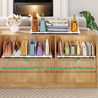 Dmevkic Extendable Purse Organizers Purse Storage. Length 16-28 in. Bag Organizer Purse Holder for Closet with 8 Adjustable Shelf Dividers Patent Pending