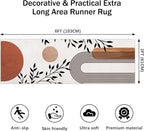 Boho Runner Rug 2x6 for Hallway Beige Abstract Modern Home Decor Soft Throw Carpet Non Slip Entryway Mat Washable Area Rug for Laundry Bedroom Bathroom (Brown, 2' x 6')
