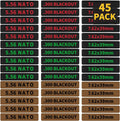 45 Pack Miaozhun Magazine Marking Bands, 5.56 NATO, .300 Blackout, 7.62x39mm Magazine Caliber Identification