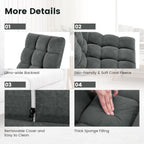 Murago Folding Floor Chair with Back Support for Adults, Adjustable Japanese Meditation; Portable Gaming Chair Recliner Seat with Comfy Cushion, for Teens, Dark Grey