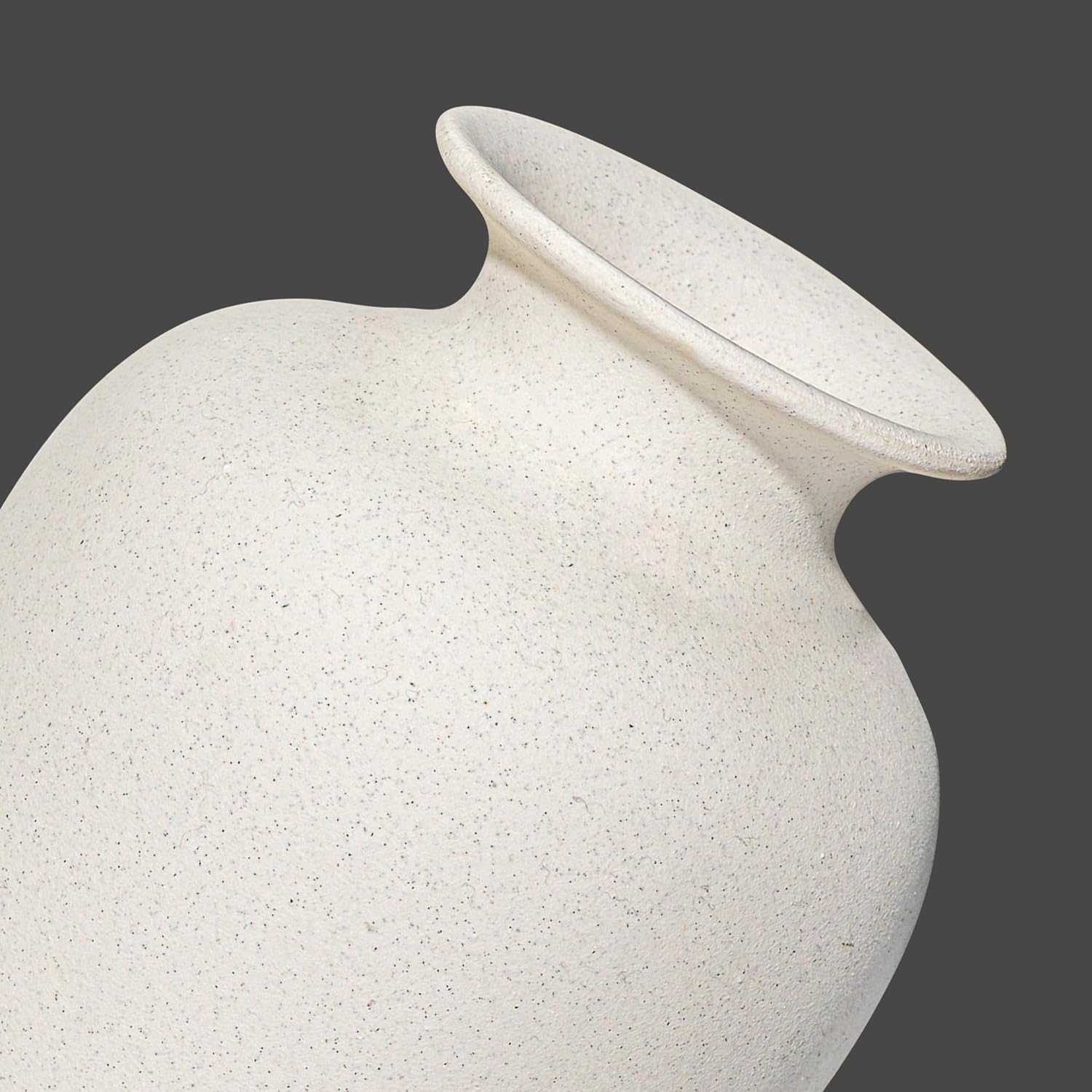 Rustic Farmhouse Vase for Pampas Grass, Beige Ceramic Vase for Flowers, 7 Inch Boho Vases for Home Decor, Aesthetic Desk, Night Stand, Book Shelf Decor