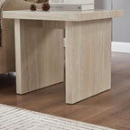 Roundhill Furniture Cavira Modern Faux Marble Living Room End Table, Beige