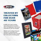 BCW Short Comic Book Bin | Holds 150 Comics | Stackable Plastic Storage | Acid-Free Organizer | Black, 10 Pack