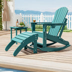PeakPursuit Adirondack Ottoman Foot Rest for Adirondack Chair, HDPE Resin Weather-Resistant Outdoor Patio Footstool for Porch, Pool, Lawn & Backyard Use