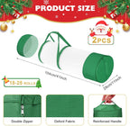 2Pack Christmas Gift Wrapping Paper Organizer Storage 40 Inch Wrapping Paper Storage Holder Gift Wrap Storage Containers Durable 600D Oxford Fabric for Holiday, Christmas, Fits 18-25 Rolls, Green