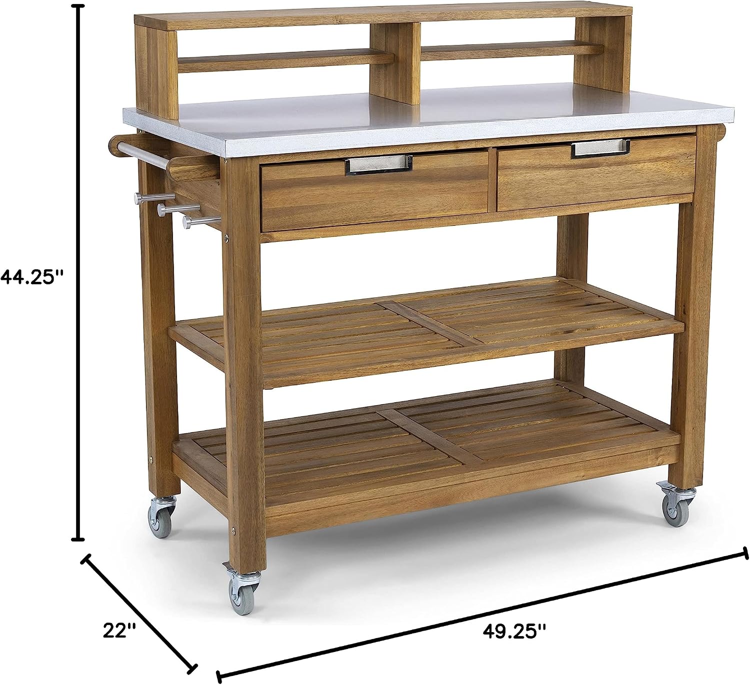 Homestyles Maho Golden Teak Potting Bench