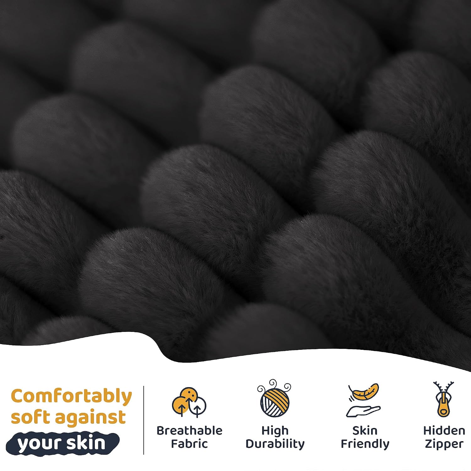 HABUTWAY Bean Bag Chair, Giant Bean Bag Chairs for Adults and Kids, Bean Bag Sofa, Lazy Floor Sofa, Faux Fur Beanbag Chair with Armrests for Living Room Bedroom (Black)