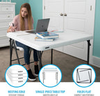 LIFETIME 80783 37-Inch Commercial Grade Square Folding Card Table, White Granite