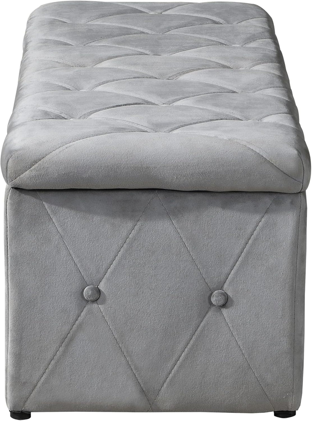 Ottoman Set of 3, 39'' Hinged Tufted Storage Ottoman Bench with Cushion, 2pcs Small Dorm Stools Couch Side Foot Rest