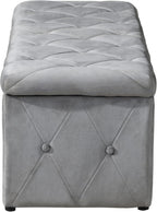 Ottoman Set of 3, 39'' Hinged Tufted Storage Ottoman Bench with Cushion, 2pcs Small Dorm Stools Couch Side Foot Rest