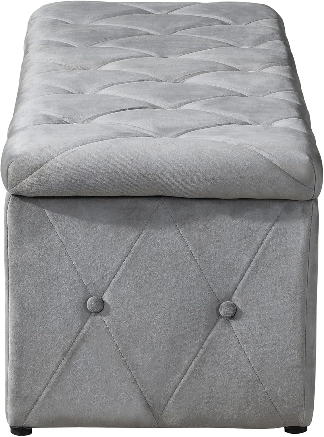 Ottoman Set of 3, 39'' Hinged Tufted Storage Ottoman Bench with Cushion, 2pcs Small Dorm Stools Couch Side Foot Rest