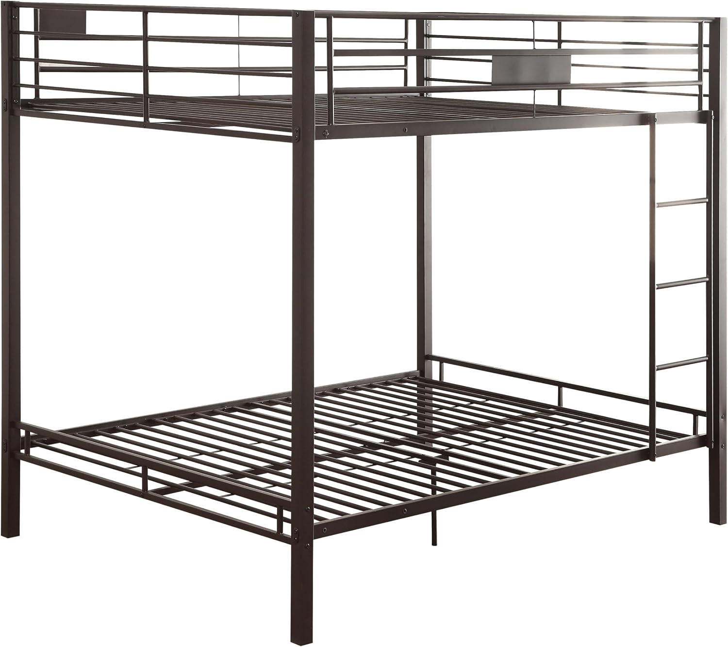 Sandy Black Double Queen Bunk Bed with Built in Ladder