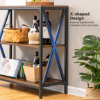 MAHANCRIS 31.5" Sofa Table, Industrial Console Table, 3-Tier Entryway Table, Narrow Sofa Table with Storage Shelves, Foyer Table, Hallway Table for entryway, Living Room, Rustic Brown CTHR8001Z