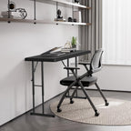VINGLI 4 FT Narrow Folding Table,Premium Quality HDPE Material and Sturdy Metal Frame, Perfect for Buffet, Seminar, Party, Training, Home Work, Black