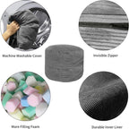 Bean Bag Chair for Adults, 4FT High-Rebound Memory Foam Bean Bag Sofa with Removable Cover, Oversized Bean Bag Couch for Gaming, Reading and Relaxation, Gery
