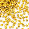 DomeStar 520PCS Small Fake Gold Ice Rocks, Acrylic Ice Fake Plastic Gold Nuggets Gems Marbles for Vases Fillers Table Scatters Birthday Wedding Party Decoration(0.4 x 0.6 inch)