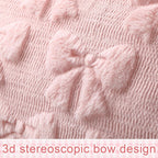 Gilprop Pink Bow Stuffed Animal Storage Bean Bag Chair Cover (No Filler) Fluffy Fuzzy Plush Bean Bag Chair for Teens Adults Soft Faux Cover for Organizing Plush Toys Clothes Home Supplies
