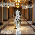30" Tall Double Sided Crushed Diamond Floor Vases, Large Hollow Out Dustproof Vase for Living Room, Floor Vases Decorative Tall for Home,Office,Hotel(11.8" L x 5.37" W x 30" H)