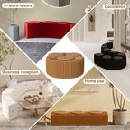 Pop Up Craft Paper Stool - Kraft Paper Material Portable Folding Stool - Honeycomb Design Strong Load-Bearing Capacity - Bench Various Shapes - Fashion Paper Design,Red,H:30CM/12IN/3 Seats