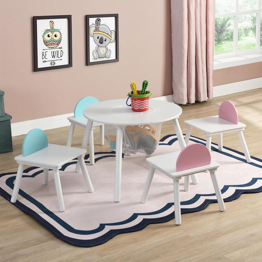 Panel Table with 4 Chairs