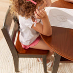 ECR4Kids Hideaway Chair, Kids Furniture, Dark Walnut/Grey Wash, 2-Pack