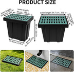 Square Catch Basin with Fiberglass Grate & Debris Basket PE Integrated Rainwater Well Infiltration Collection Well Municipal Pipeline & Commercial Use