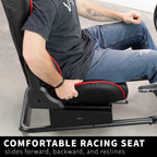 VIVO Racing Simulator Cockpit with TV Mount, Wheel Stand, Gear Mount, Chair and Frame Only, Fits Logitech, Thrustmaster, Fanatec, Compatible with Xbox One, PlayStation, VESA 400x400, STAND-KIT-RACE1B