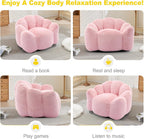 YISHENG Bean Bag Chairs, Large Bean Bag Couch for Adults,Stuffed Single Sofa Chair Comfy Giant Bean Bag Chair with Spacious Design for Playing or Bedroom,Reading Pink