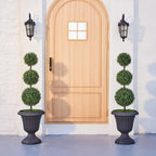 VeriNatural Artificial Plants Outdoor,3ft Artificial Triple Ball Boxwood Topiary Tree,Set of 2 UV Resistant Fake Potted Plants for Front Porch Decor,Faux Plant for Home,Garden, Balcony,Patio