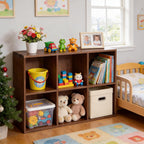 Book Shelf with 6 Storage Place Wooden Bookshelf Storage Organizer Diaplay CabinetWood