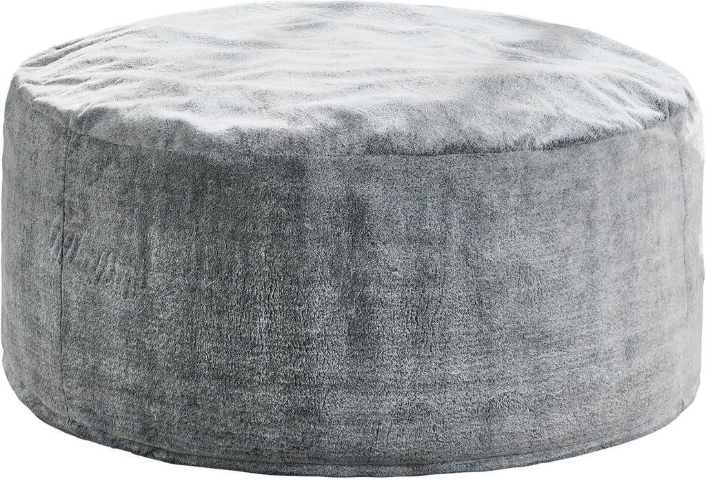 Hobestluk Bean Bag Chair for Adult Giant Beanbag with Filler Grey 3FT | Breathable material Removable Machine Washable Cover Memory Foam Living room Bedroom Reading Gaming Oversized Large Big