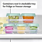 OXO Tot 12-Piece Baby Blocks Food Storage Container Set - Opal