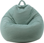 ENBAOHUI Stuffed Animal Storage Bean Bag Chair Cover (No Filler) Washable Ultra Soft Corduroy Bean Bag Cover for Organizing Plush Toys, Bean Bag for Adults