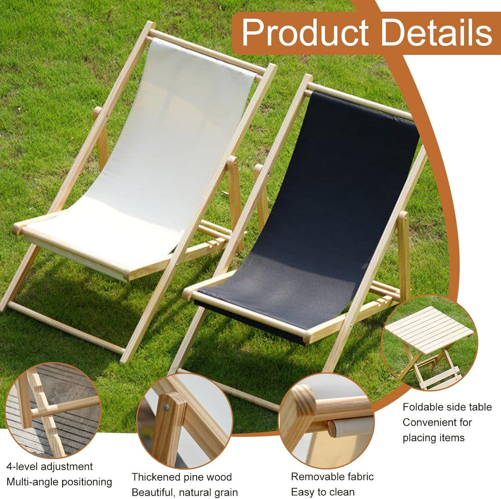 Kids Lounge Chair Outdoor, w/Removable Striped Fabric Cushions, Adjustable Reclining Design, Durable Construction, Indoor/Outdoor Pet Chaise for Backyard, Pool, Beach(Red)