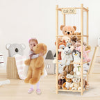 Stuffed Animal Storage & Organizer – Wooden Zoo Cage Display Shelf for Large Plush Toy Storage, Kids Room & Bedroom Decor