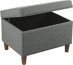 HomePop 24" Storage Ottoman - Gray