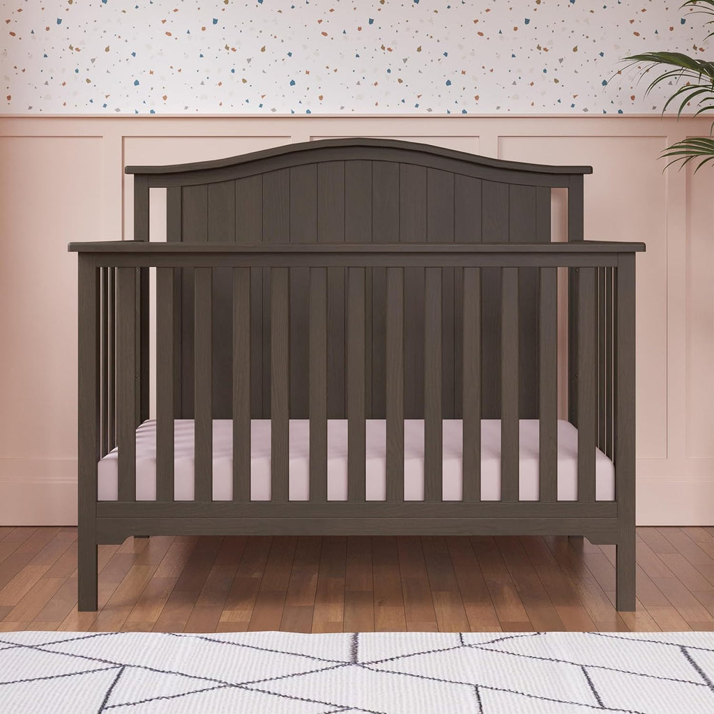 Child Craft Hampton Arch Top Crib, Changing Table, and Cozy Glider Nursery Set, 3-Piece, Includes 4-in-1 Convertible Crib, Changing Table, and Cozy Glider, Grows with Your Baby (Dapper Gray)