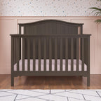 Child Craft Hampton Arch Top Crib, Changing Table, and Cozy Glider Nursery Set, 3-Piece, Includes 4-in-1 Convertible Crib, Changing Table, and Cozy Glider, Grows with Your Baby (Dapper Gray)