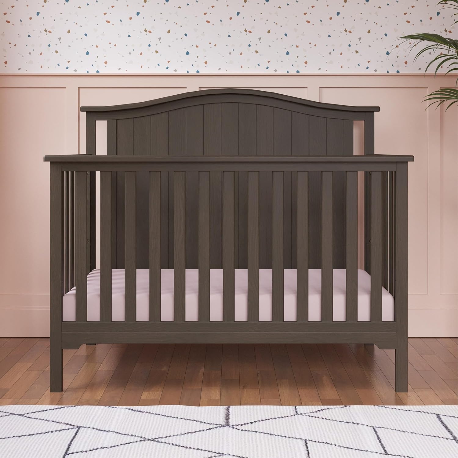 Child Craft Hampton Arch Top Crib, Changing Table, and Cozy Glider Nursery Set, 3-Piece, Includes 4-in-1 Convertible Crib, Changing Table, and Cozy Glider, Grows with Your Baby (Dapper Gray)