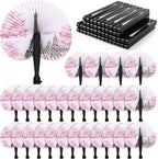Taiyin 24 Pcs Eiffel Tower Paper Fans Party Supplies Decorative Folding Handheld Fans Favors for Summer Holiday Wedding Birthday Gifts Party Supplies